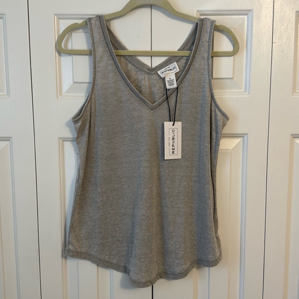 NWT For The Republic Gray tank